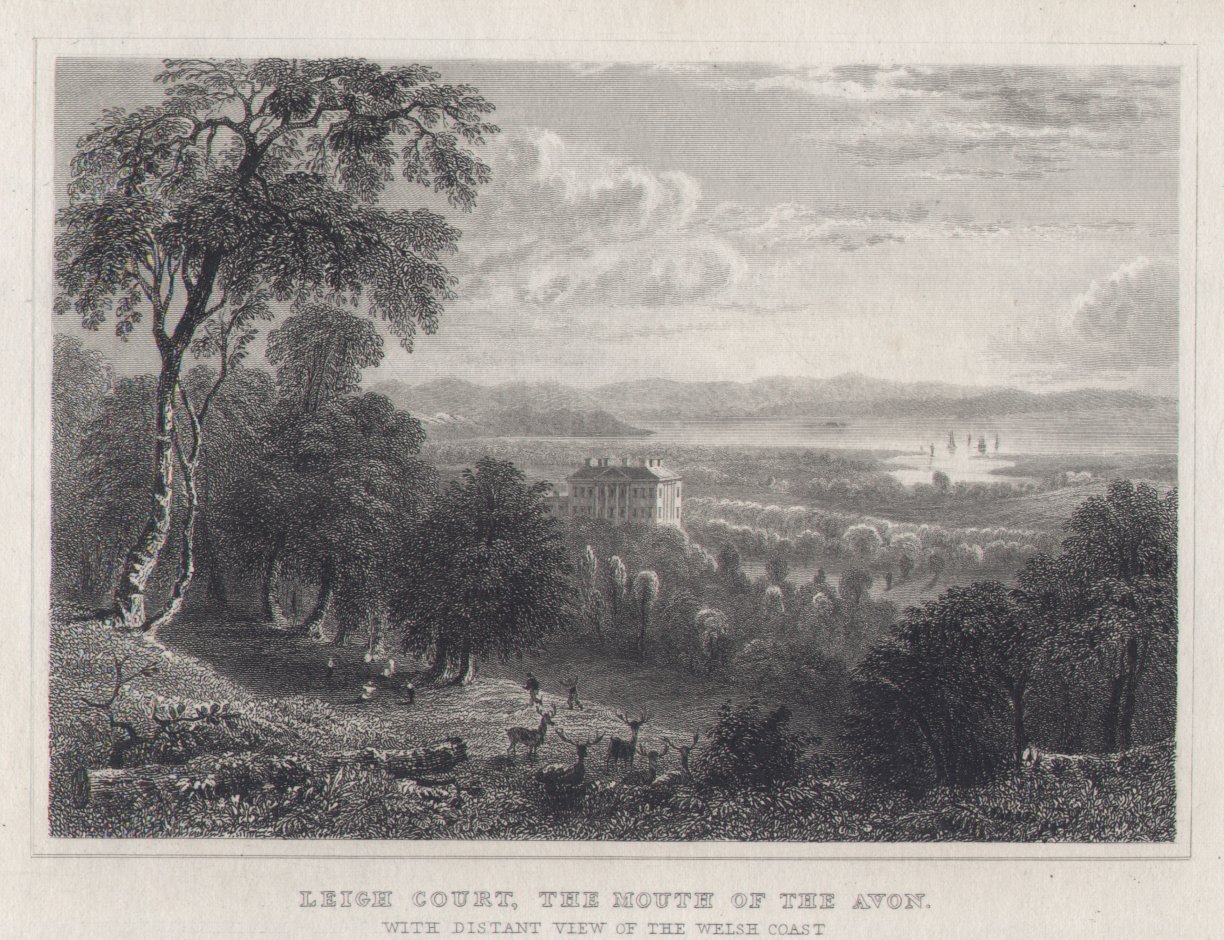 Print - Leigh Court, The Mouth of the Avon. With Distant view of the Welsh Coast